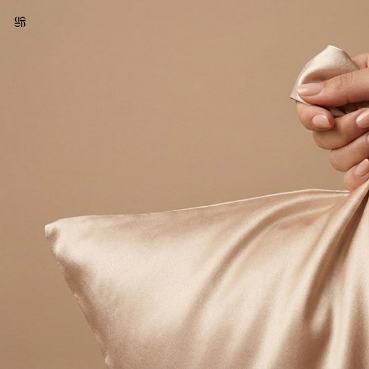 Taie d'oreiller en coton de satin pour éviter les frottements la nuit qui peuvent causer la casse des cheveux.